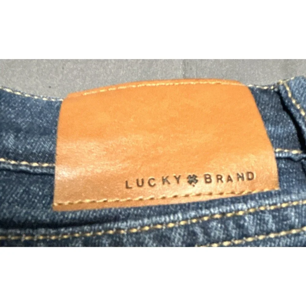 Lucky Brand Riley Girls Dark Wash Denim Cut Off Shorts Distressed Frayed-Size 14